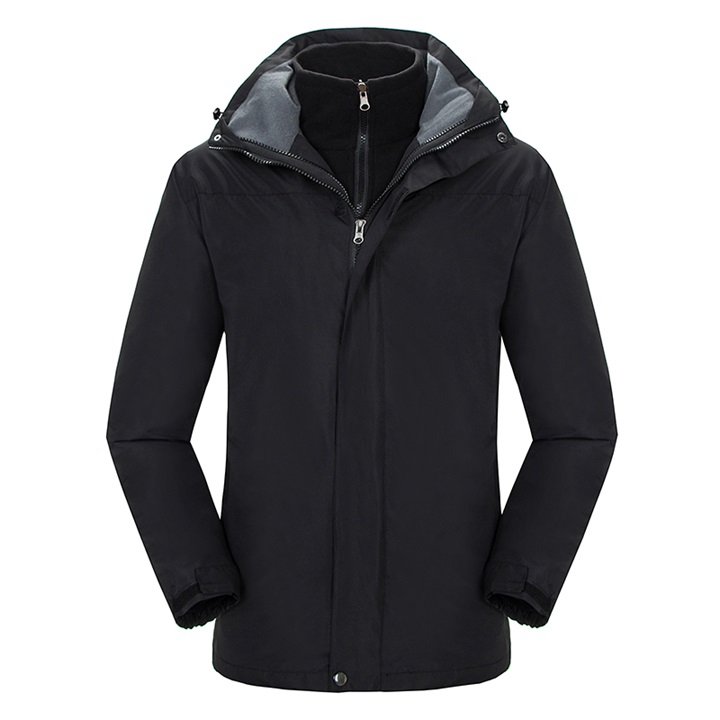 男士素色沖鋒衣兩件套沖鋒衣--湖藍(lán)色(圖5)