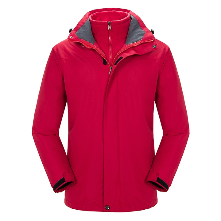 男士素色沖鋒衣兩件套沖鋒衣--湖藍(lán)色(圖3)