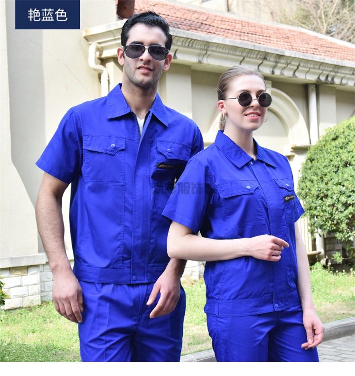 夏季滌棉短袖防靜電工作服SX060(圖8) 夏季滌棉短袖防靜電工作服SX060(圖8)